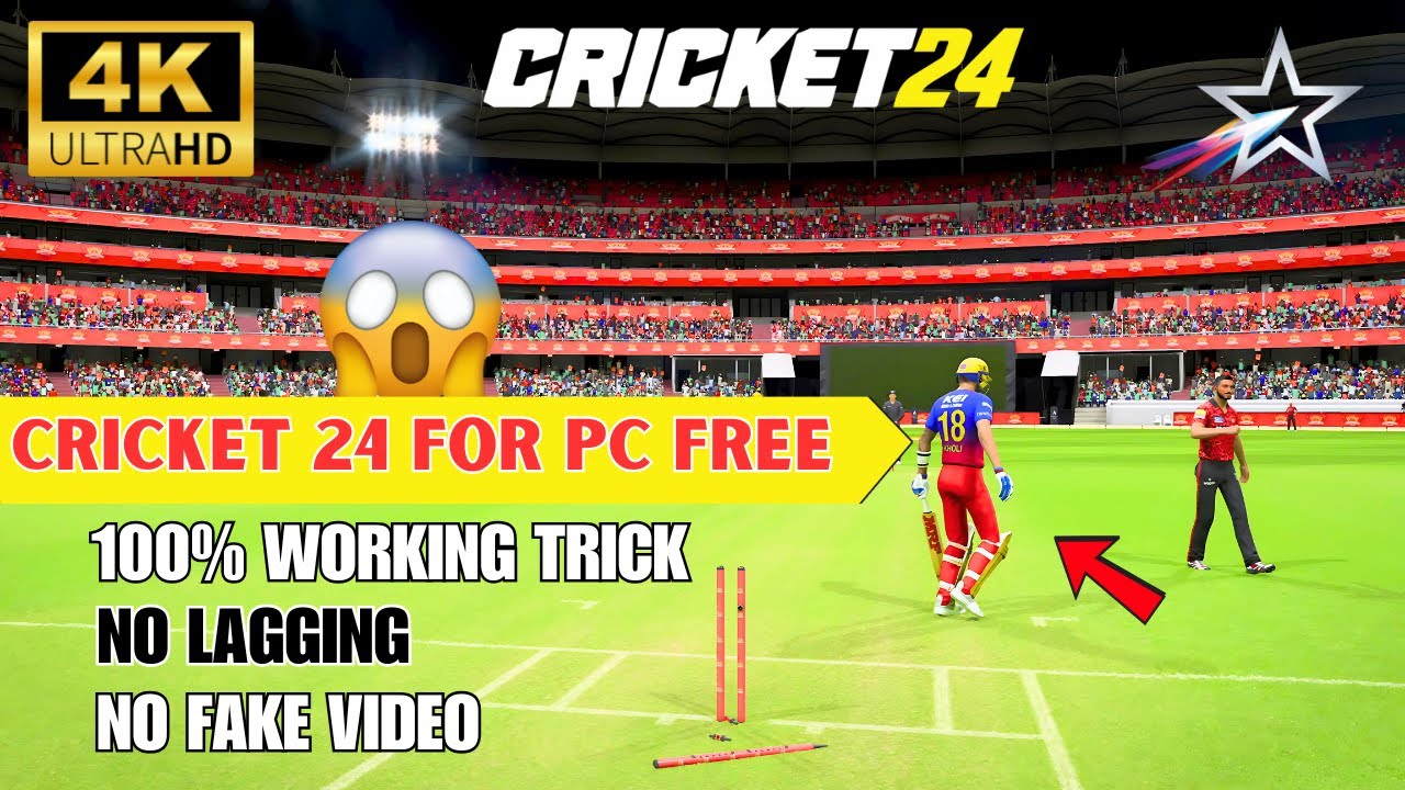 КАК СКАЧАТЬ CRICKET 24 НА ПК БЕСПЛАТНО? 🤯 | ЛУЧШИЙ ТРЮК ВСЕХ ВРЕМЕН | РОЗЫГРЫШ CRICKET 24 - CRICK...