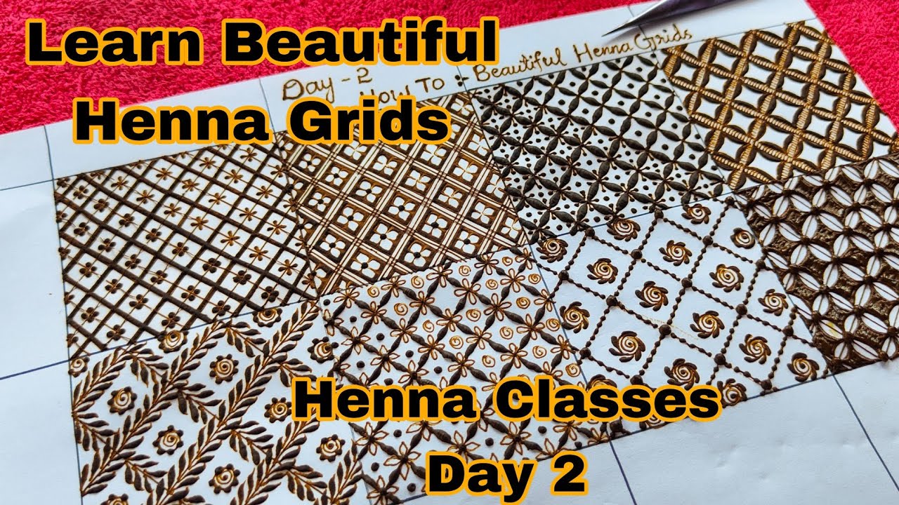 Henna Classes Day 2 | introduction to Beautiful Henna Grids | Henna Classes By Thouseen/Learn henna