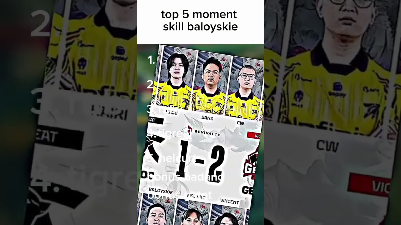TOP 5 MOMENT SKILL BALOYSKIE#baloyskie #mobilelegends #top5 #moments #shorts