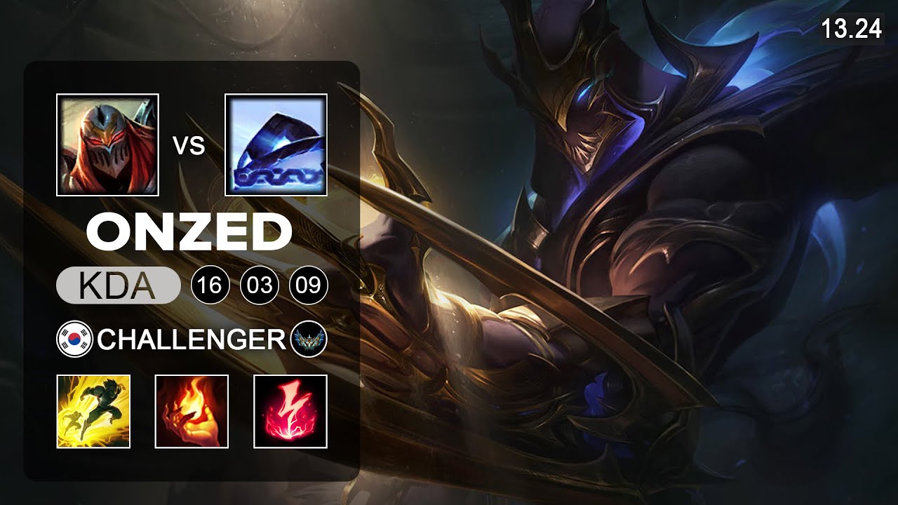 OnZed Zed vs Xerath Mid - KR Challenger - Patch 13.24 Season 13