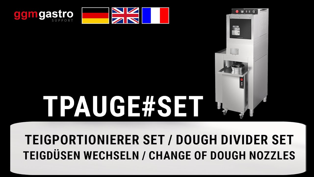 TPAUGE Teigportionierer -  Teigdüsen wechseln / dough portionizier change dough nozzles