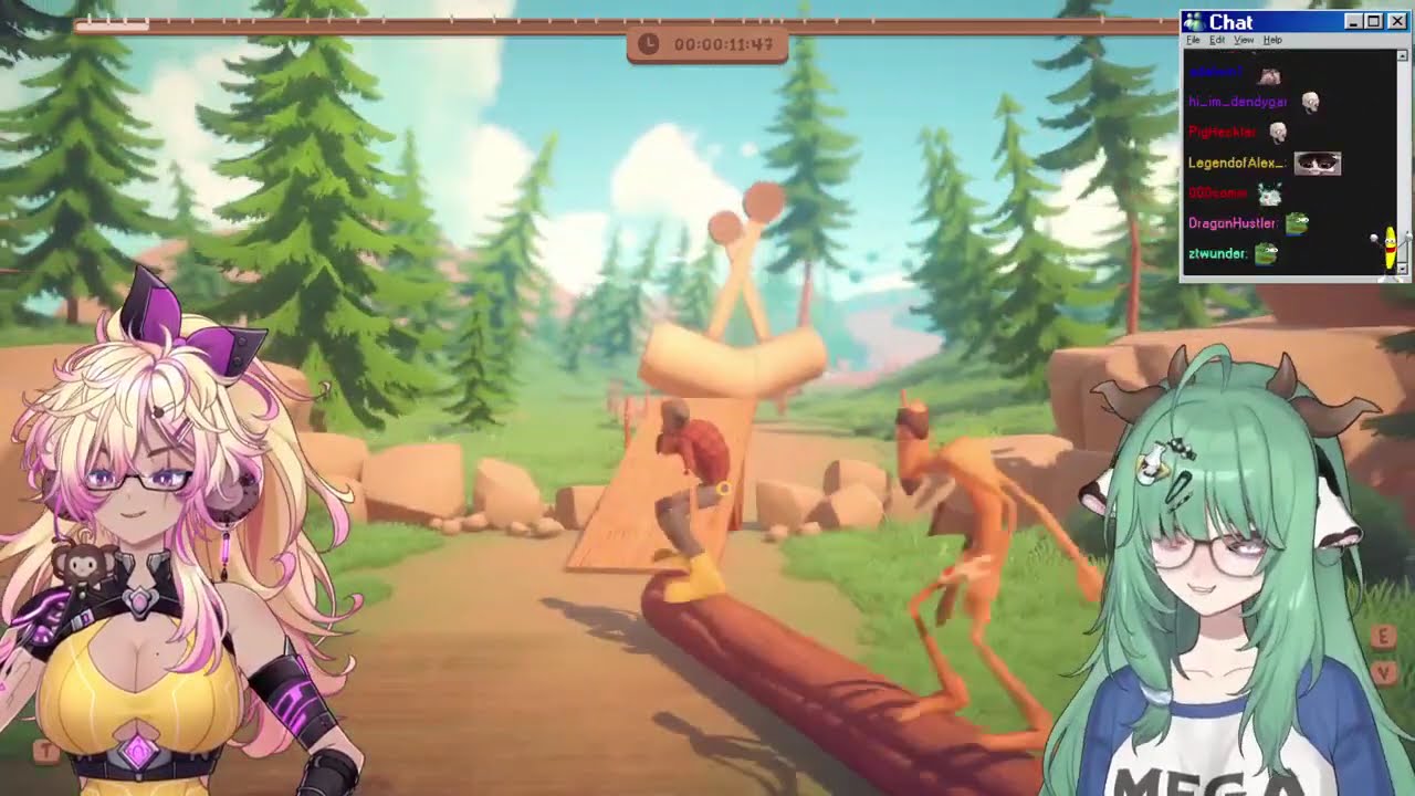 Crelly And Koko Couple Gaming Log Rider