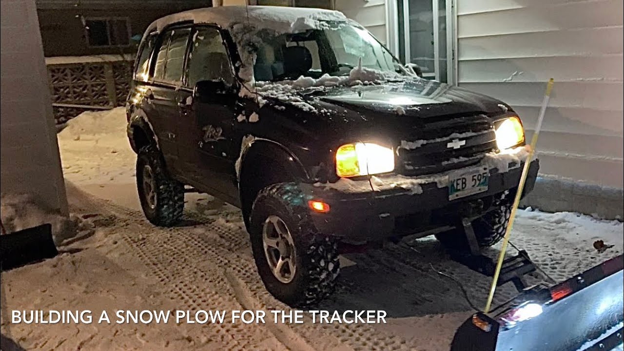 Lifted Tracker snow plow build