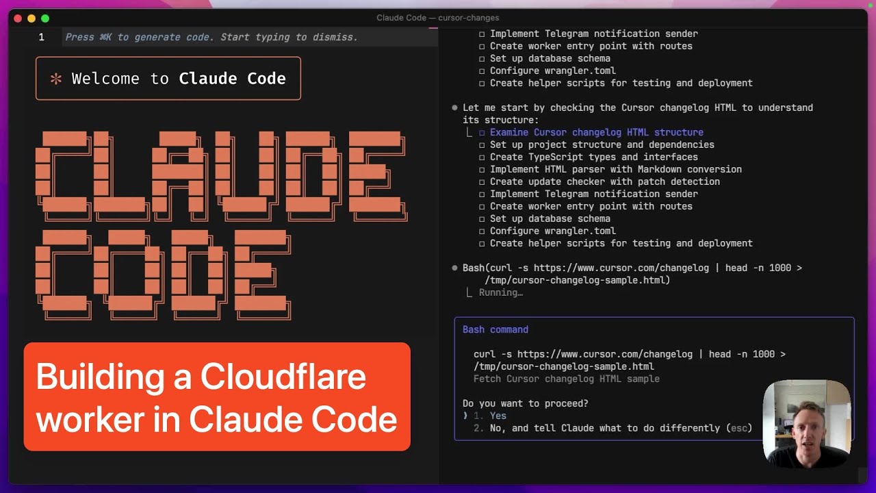 Создание монитора журнала изменений курсора с помощью Claude Code и Cloudflare Workers