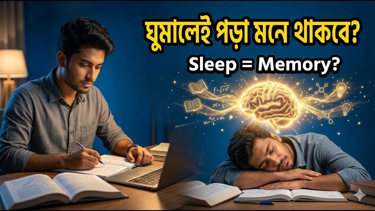 ঘুমের মধ্যেও পড়া মনে রাখার উপায় । How to Remember What You Study Even During Sleep
