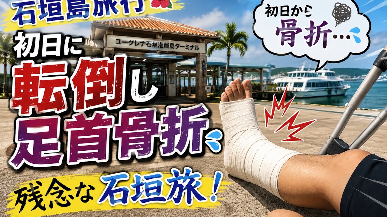 【石垣vlog】2026.3月めちゃめちゃ残念な石垣島ふたり旅　無念…骨折編！