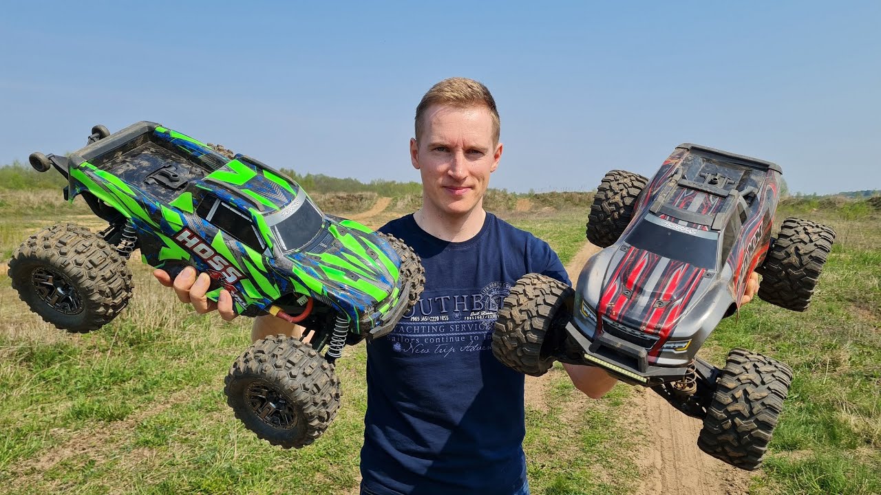 Бешеный Traxxas MAXX против Traxxas HOSS 4x4 VXL ... Кто круче? Сравнительный тест