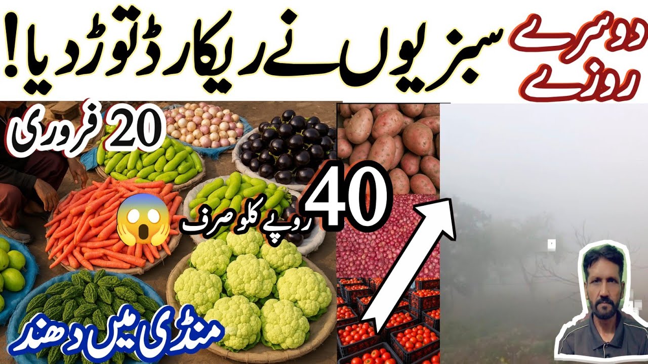 “Lahore Sabzi Mandi Big Update😱40 Rs KG!| 20 Feb Fresh Vegetable Prices Today|Aloo, Pyaz Rate Shock”