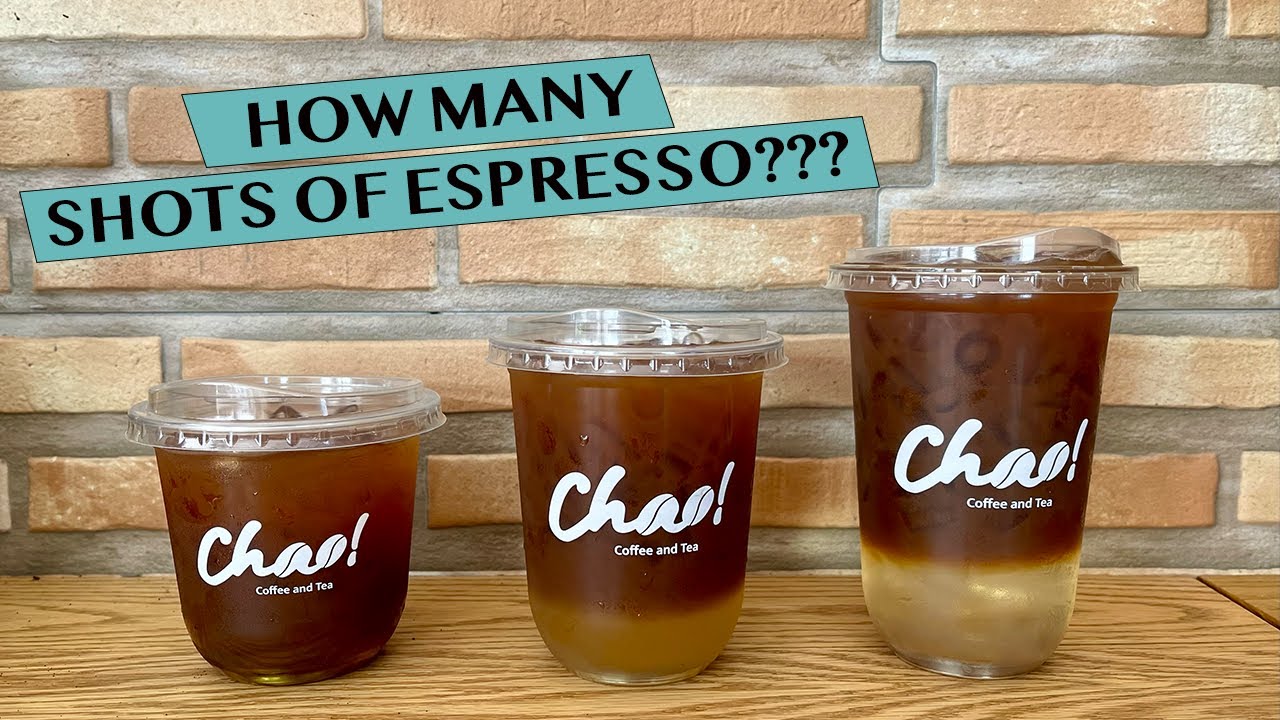 ICED AMERICANO - HOW MANY SHOTS PER CUP SIZES? 12/16/22OZ Starbucks vs Chao Recipes