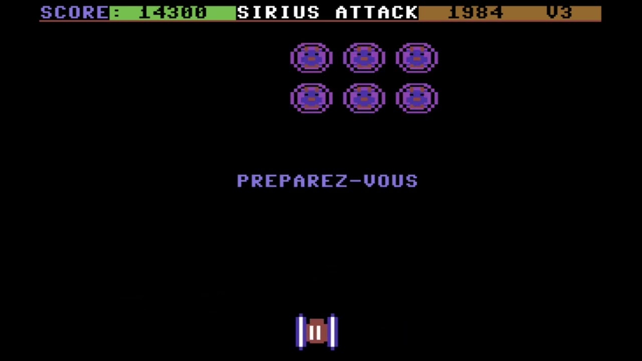 C64 Game: Sirius Attack (played at 50% speed)