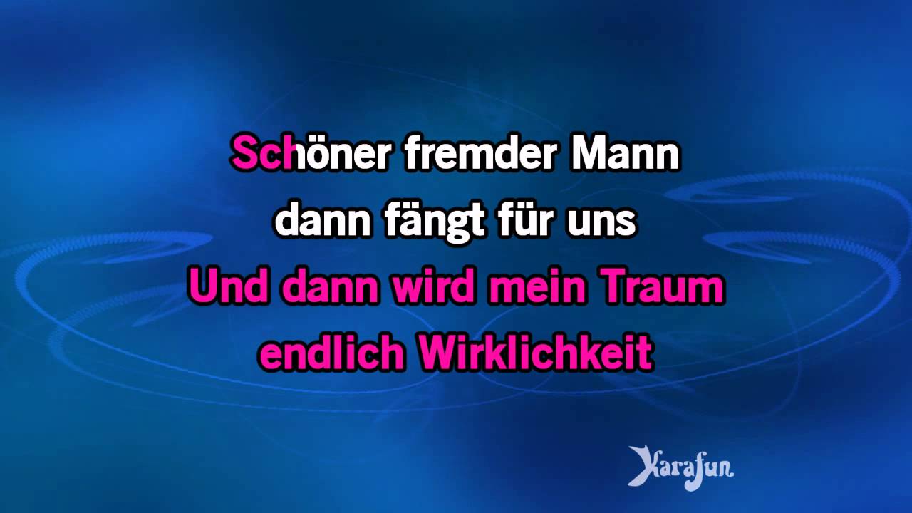 Karaoke Schöner fremder mann - Connie Francis *
