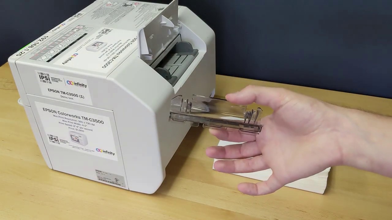 IPSi Print Lab - Epson ColorWorks C3500: Loading Fanfold Labels
