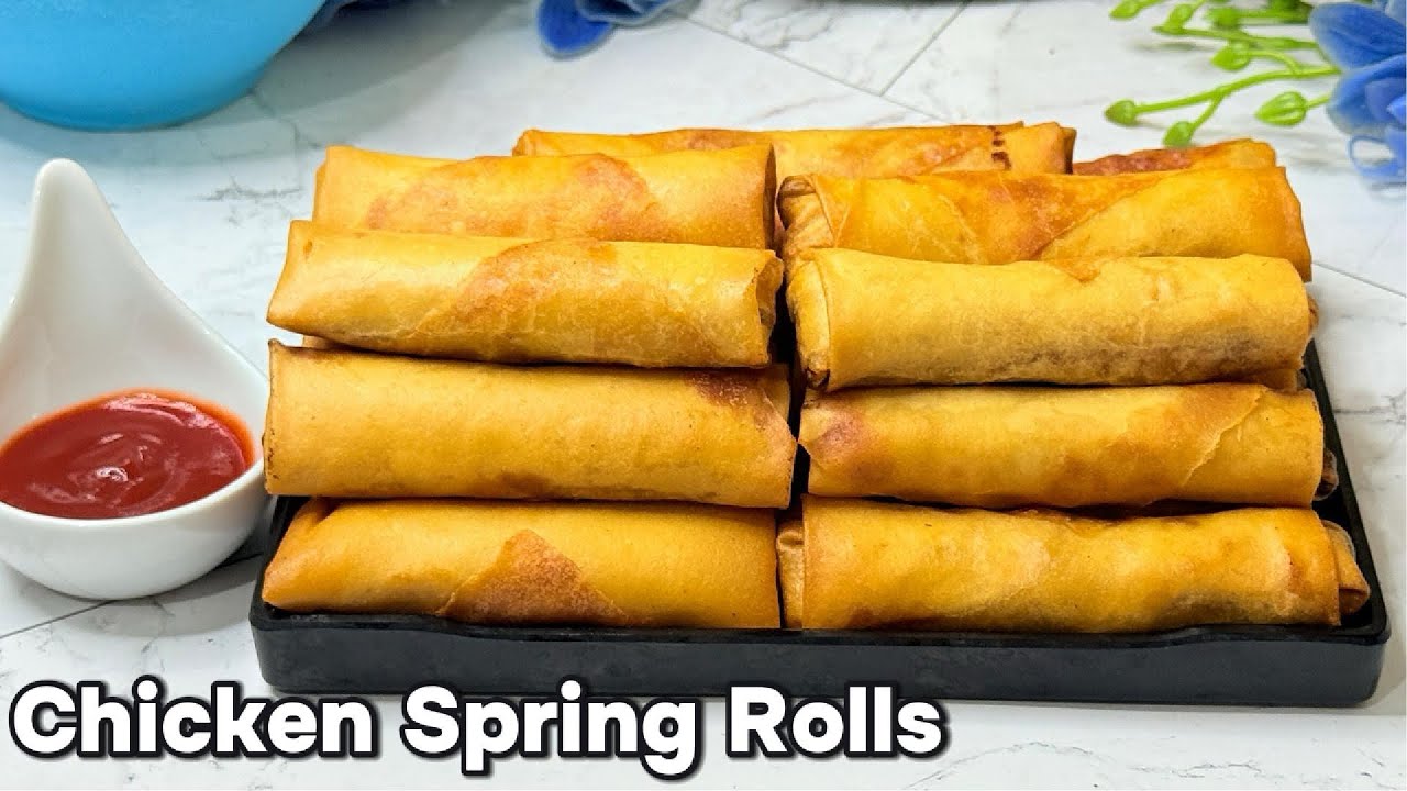 Chicken Spring Rolls Restaurant Style || Quick and Easy Recipe 
