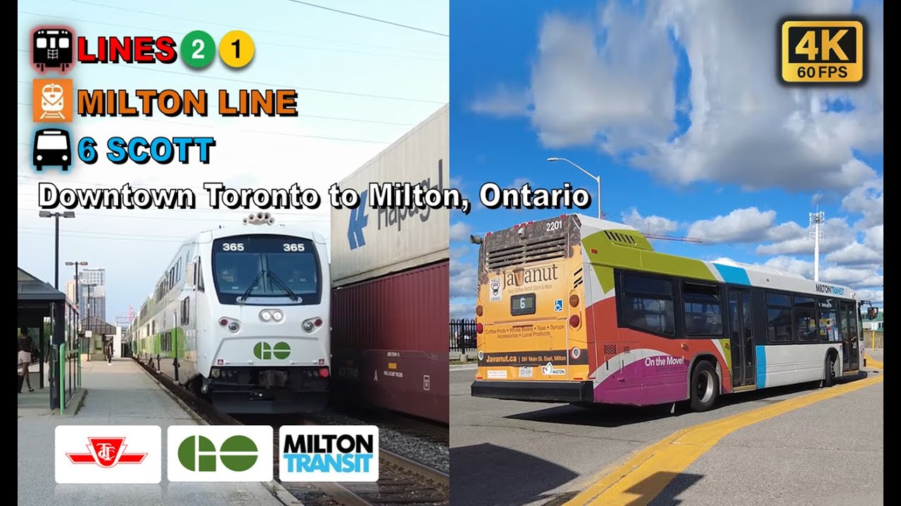 TTC, GO & Milton Transit POV Walk: Downtown Toronto to Downtown Milton Via Union Station