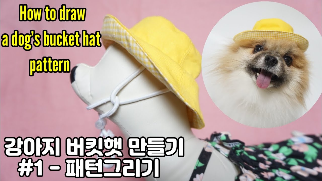 강아지 벙거지 모자 만들기 #1 패턴그리기 (버킷햇 패턴그리기)