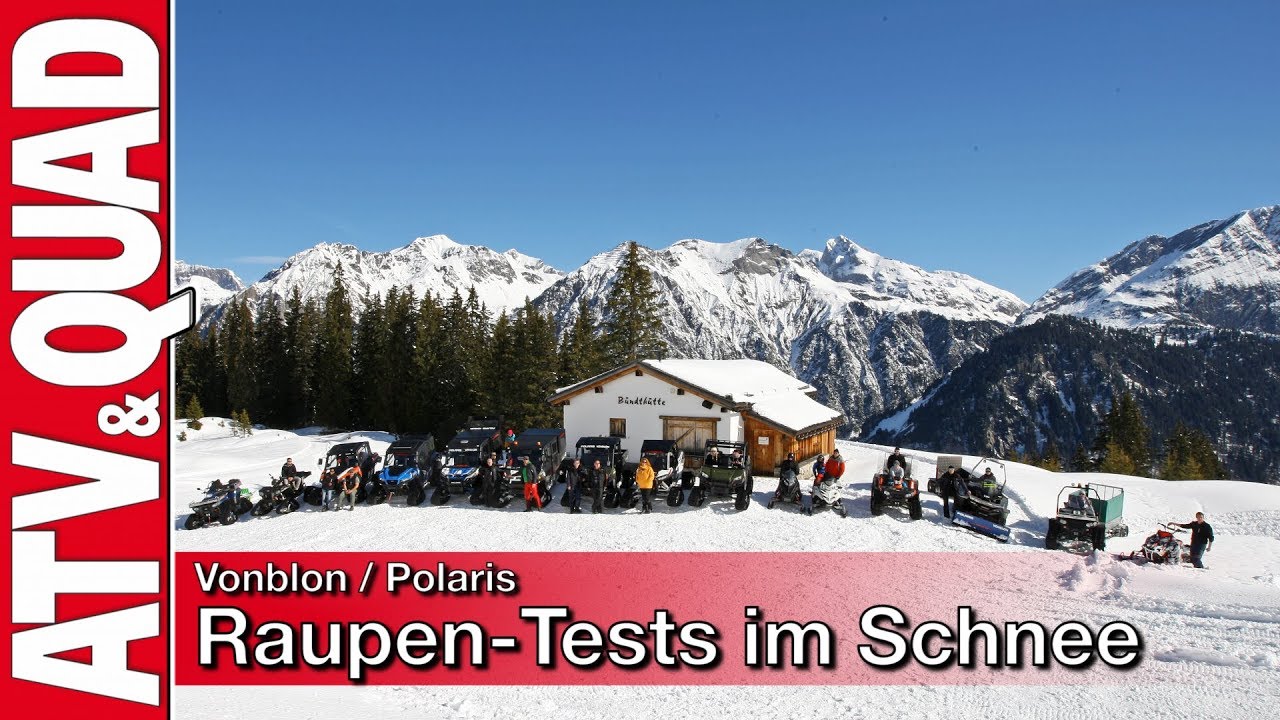 Vonblon / Polaris: Raupen-Tests im Schnee