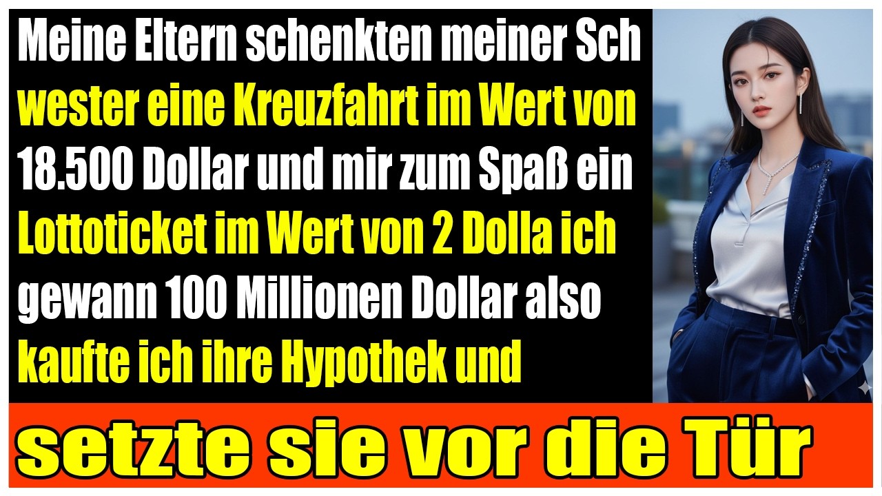 Sie schenkten meiner Schwester eine Kreuzfahrt, mir nur 2 Dollar, ich gewann 100 Millionen und warf