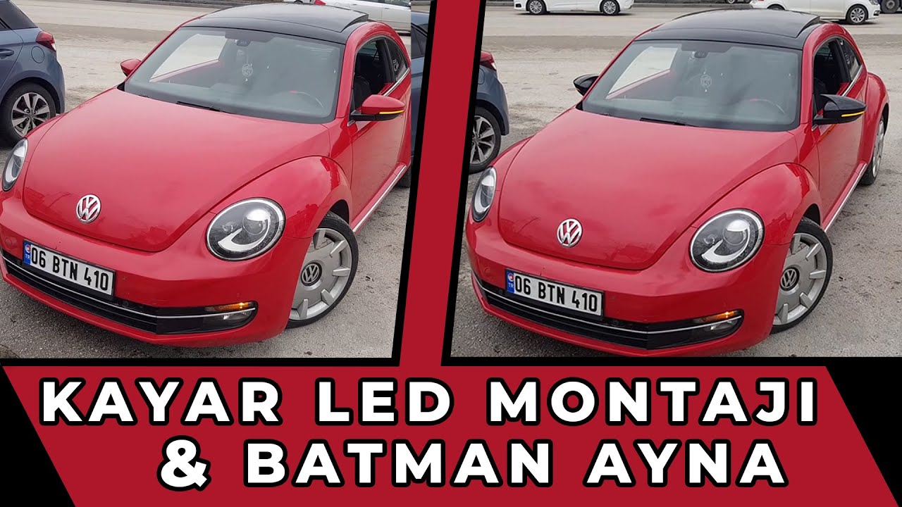 Volkswagen Beetle Kayar Led ve Batman Ayna Kapakları Montajı
