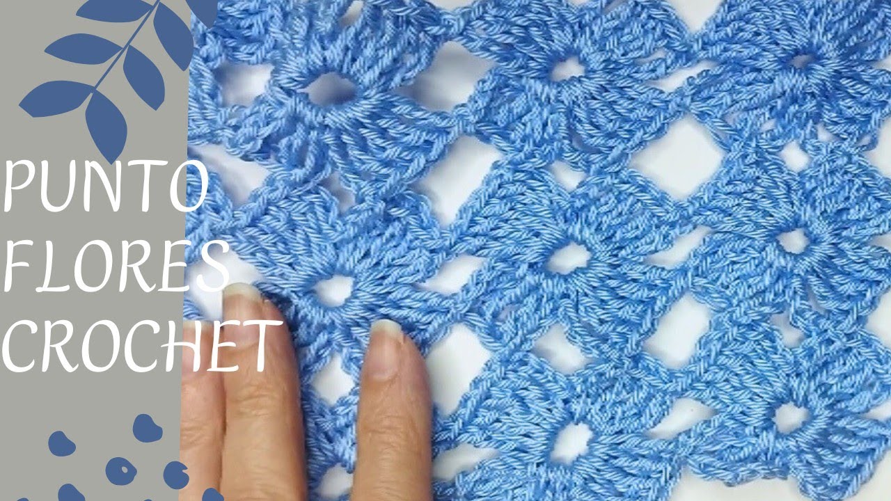 PUNTO CROCHET DE FLORES . PUNTADAS HERMOSAS CROCHET 😍💚💚🌺