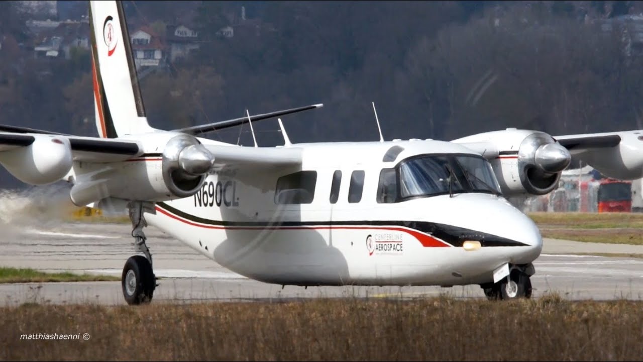 RARE! Rockwell 690A Turbo Commander Take-Off - GREAT Garrett TPE331 Turboprop Sound!