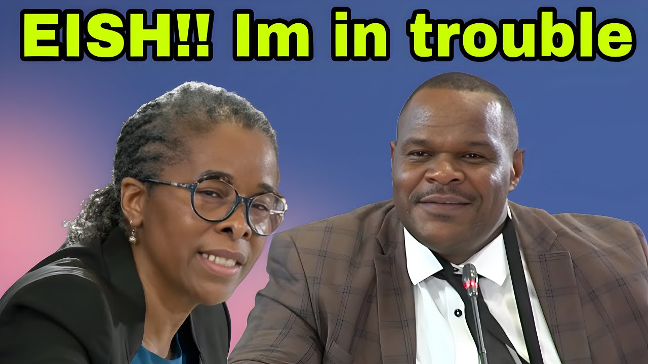 Sgt Fannie Nkosi scared & sweating after being exposed for sharing documents to Motsumi.