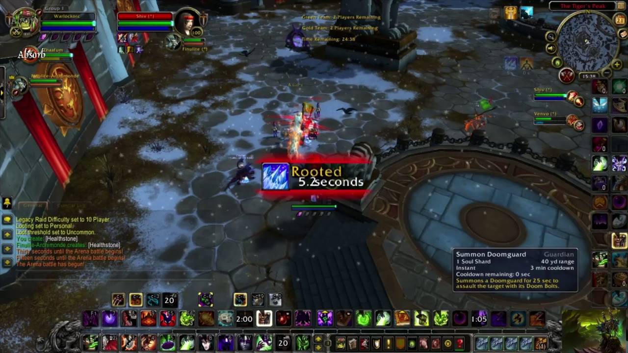 warlock pvp lvl 100 pre patch 7.0 (arena) part2