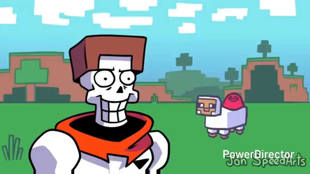 Sans come polvo de hueso - Animación sans y papyrus en minecraft