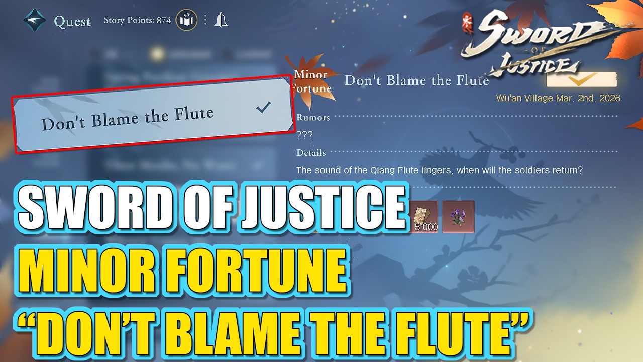 [Minor Fortune] How to trigger Minor Fortune “DON'T BLAME THE FLUTE” Sword of Justice