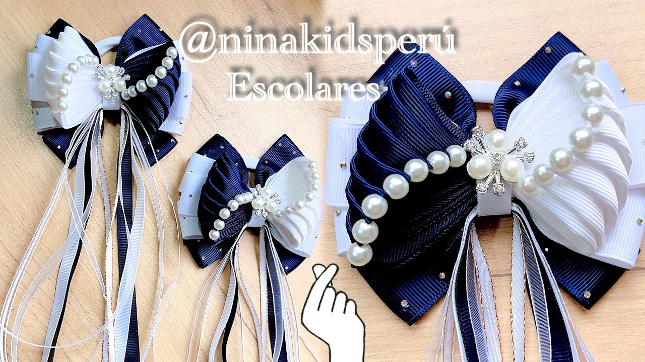 ELEGANTE🎀 HERMOSO🤗MOÑOS ESCOLARES CON COLITAS EN PARES lazos hermosos para el colegio