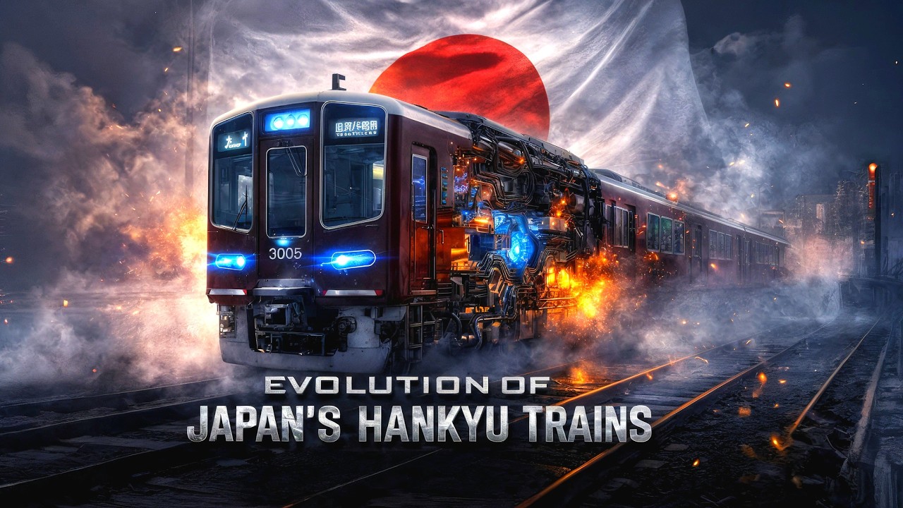 🇯🇵 Эволюция японских поездов Hankyu — от винтажной классики до футуристических трансформаций ИИ