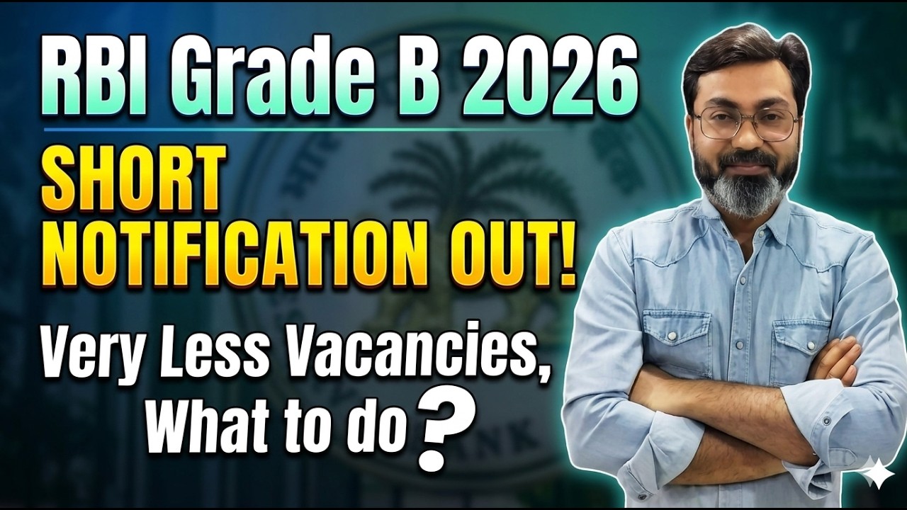 RBI Grade B 2026 Short Notification Out I RBI Grade B 2026 Notification I Manish Sir