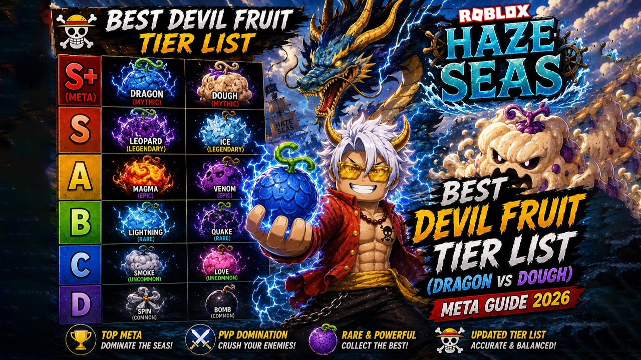 ROBLOX | Haze Seas BEST Devil Fruit Tier List (Dragon vs Dough META Guide 2026)