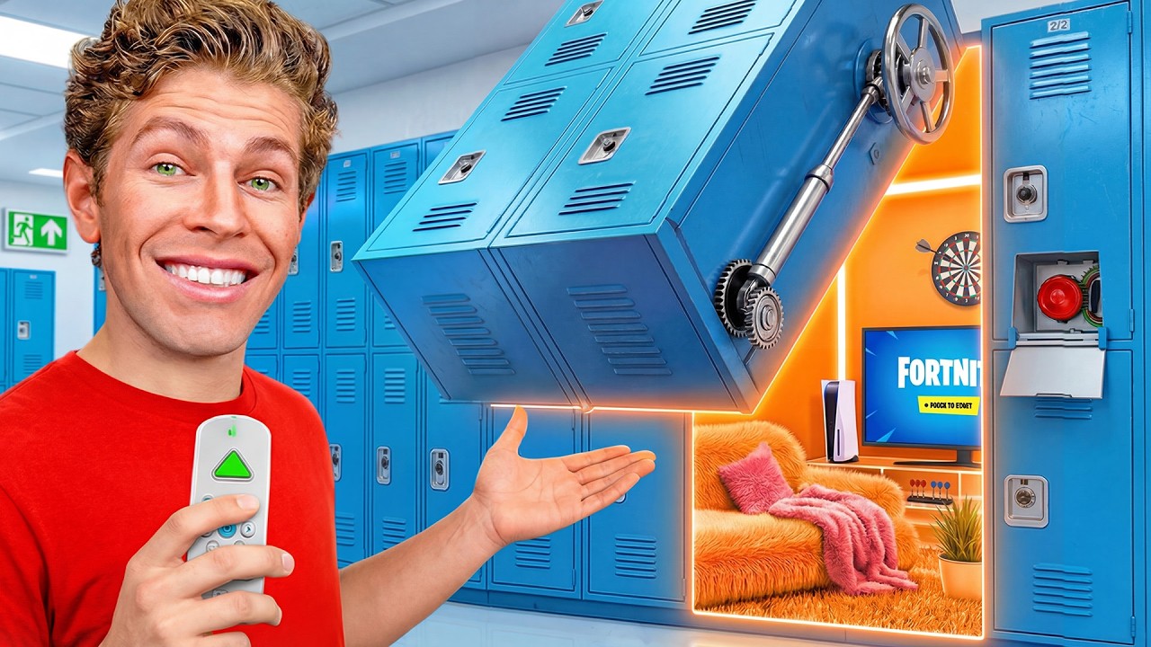 I Built a SECRET Gaming Room in School...