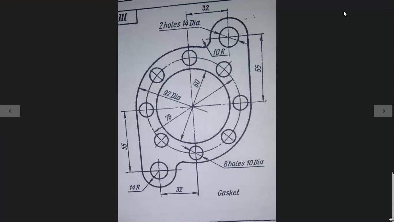 Gasket Designed In Autocad