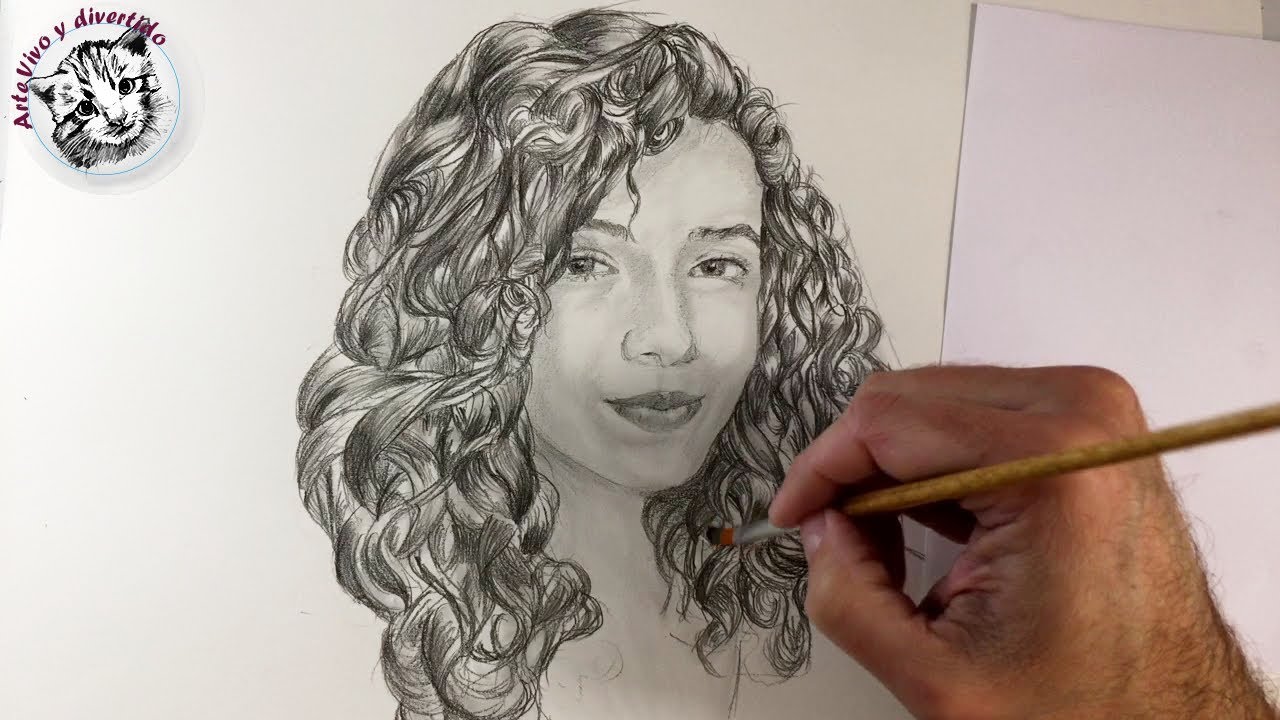 Como Dibujar Pelo Rizado Realista | Como Dibujar Retratos y Rostros