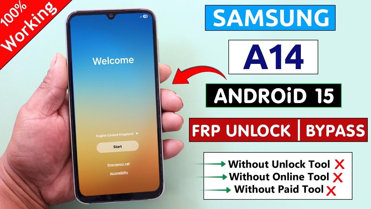 Samsung A14 Android 15 Frp Unlock/Bypass  - Fix ADB Enable Fail  || 1 Click FRP Unlock Tool - 2026