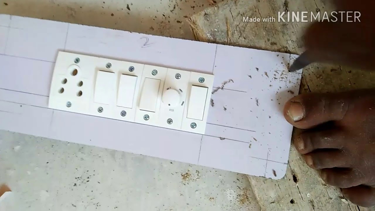 Home made switch board cute n fitting