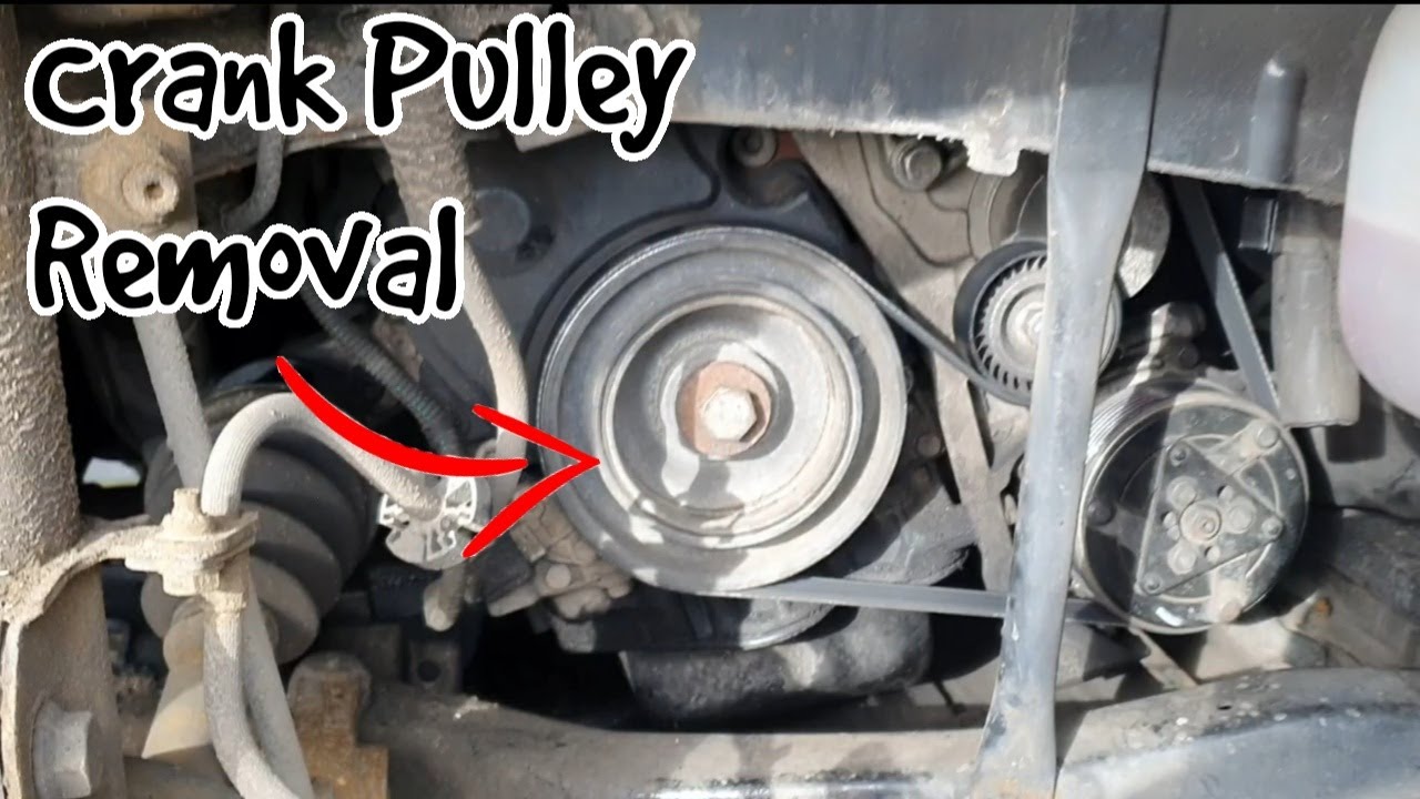 How To Replace Crank Pulley On Peugeot Expert.