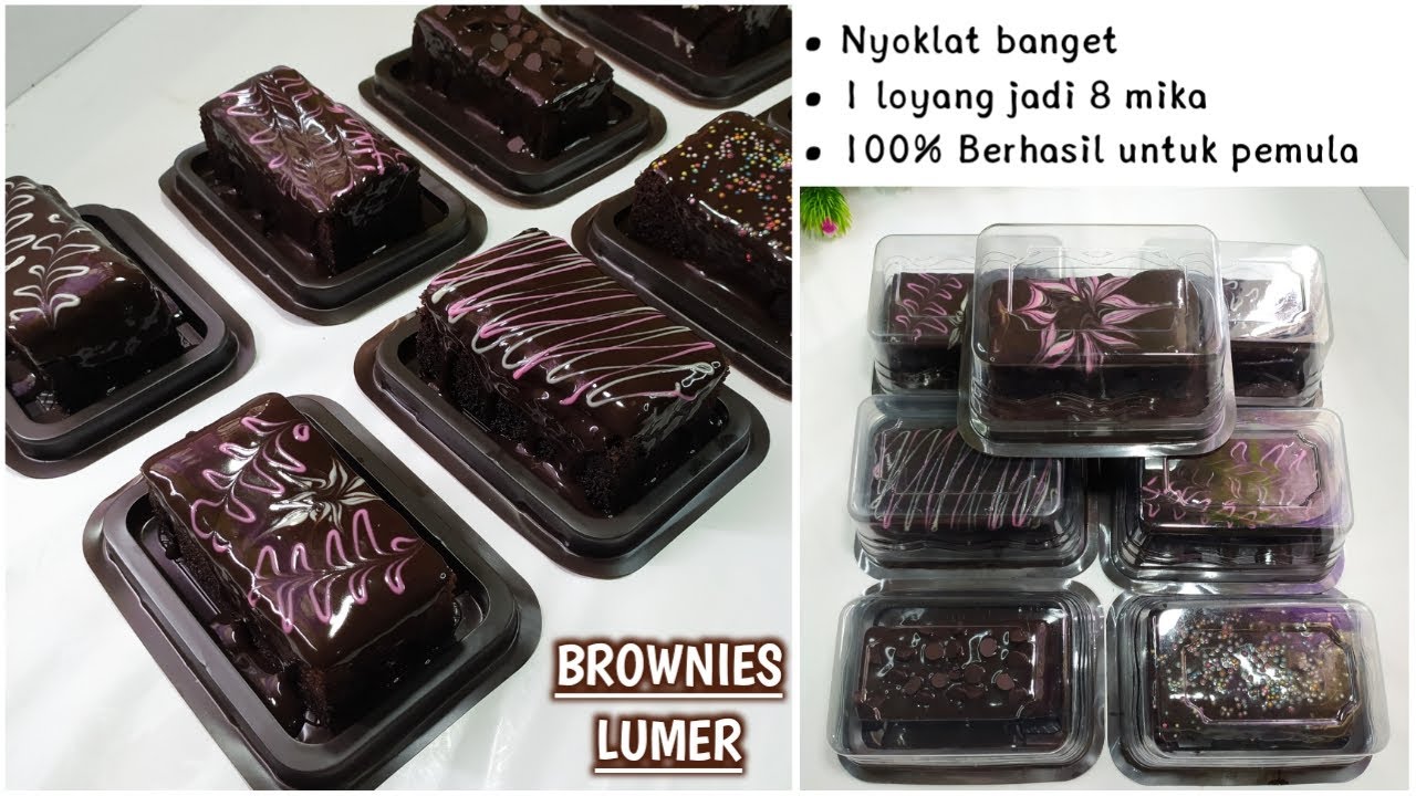 RESEP BROWNIES LUMER UNTUK IDE JUALAN || 1 Loyang jadi 8 mika_Super Nyoklat (100% Berhasil) 👌