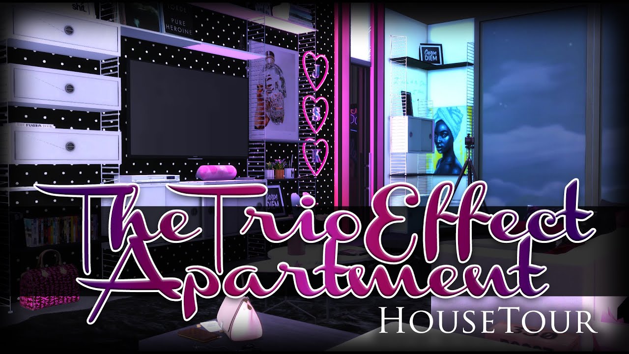 The Sims 4 House Tour | The Trio Effect Apartment + CC Download | Build #2