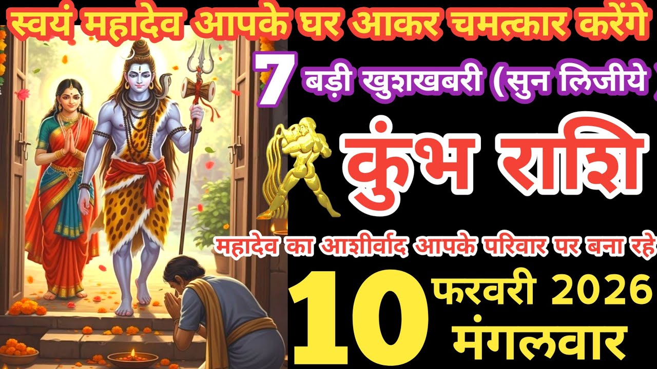 कुंभ राशी 10फरवरी 2026 | Kumbh Rashi 10 February 2026 | Aaj Ka Kumbh rashifal | #AquariusHoroscope