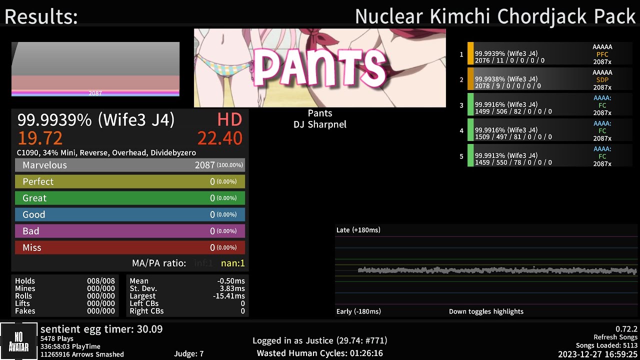 [Etterna] Pants QUINT (99.9938% J4, 9p J7)