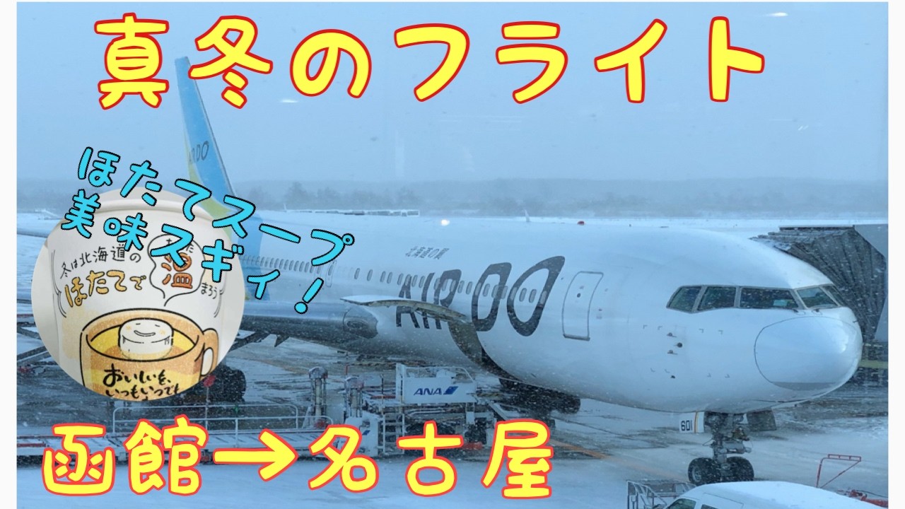 【函館→名古屋】寒波の中でエアドゥ(AIR DO)に乗ってみた  Nagoya Hakodate HD128便 ANA(全日空) NH4828便