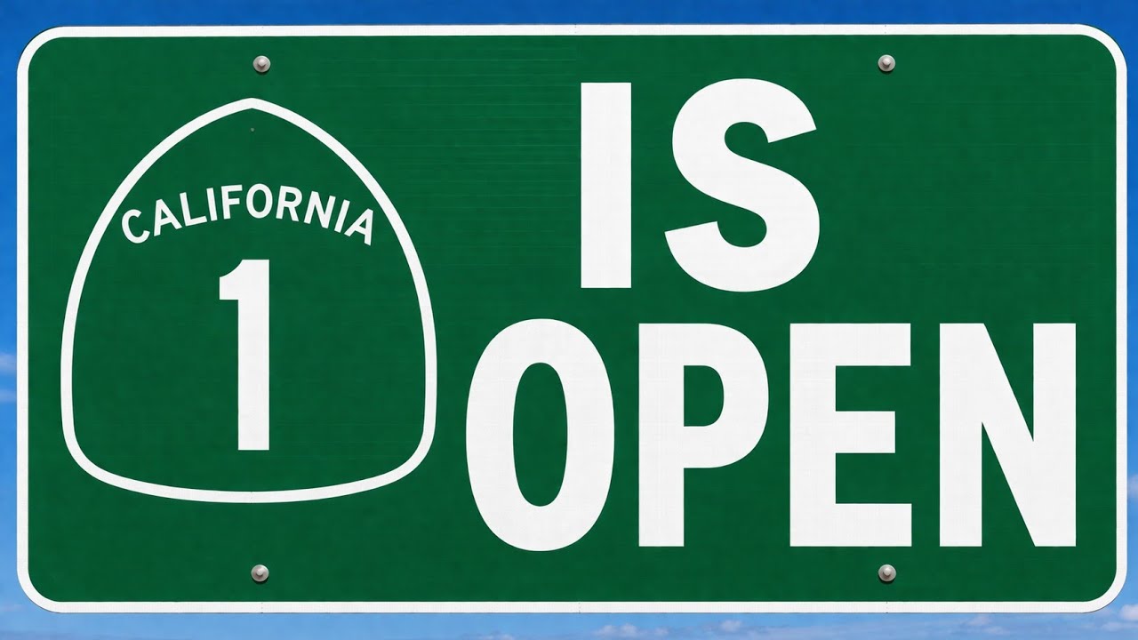 Highway 1 Reopened… and I Saw This