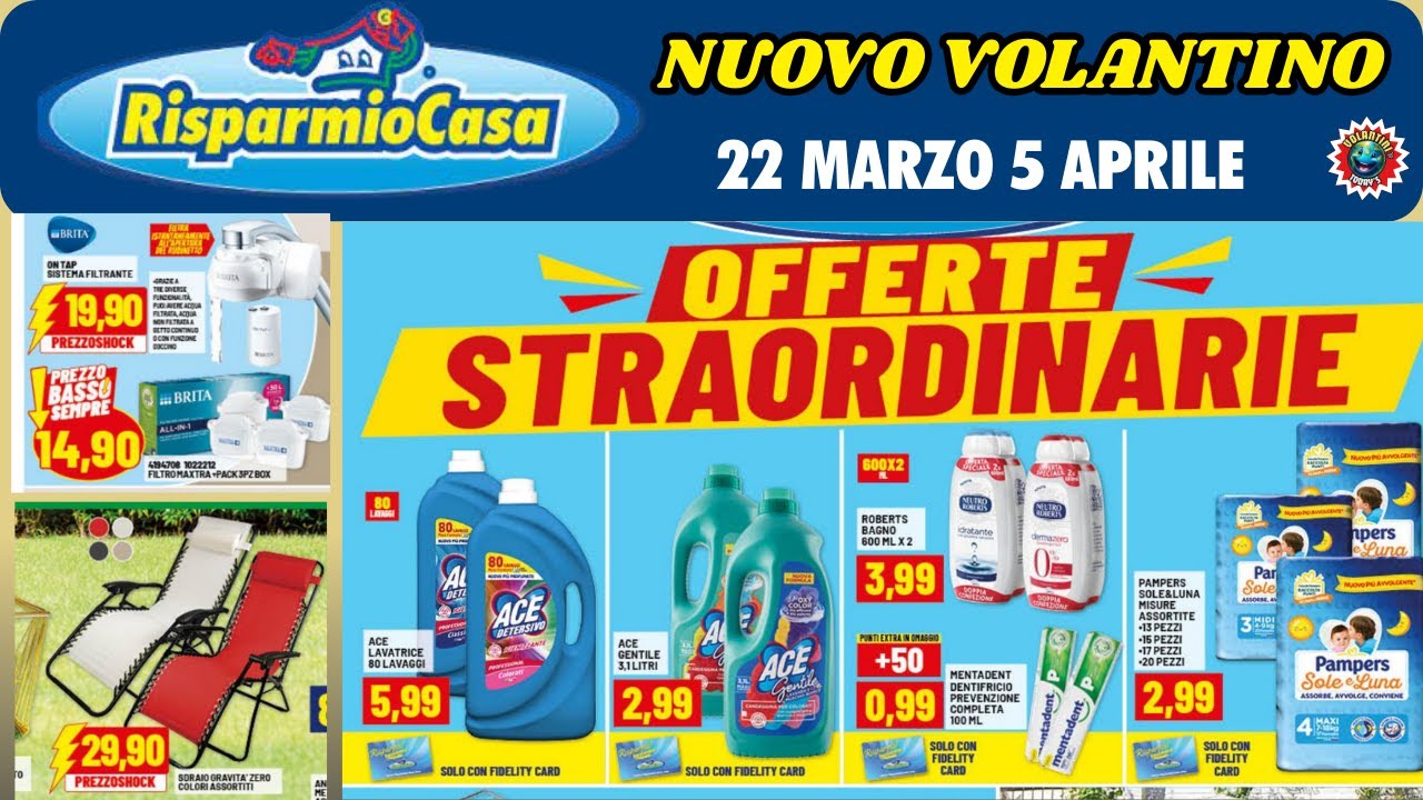 Volantino Risparmio Casa dal 22 marzo al 5 aprile 2025 💲 OFFERTE A PREZZI SHOCK 🟩⬜️🟥 #anteprima