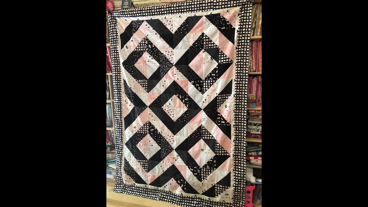 Easy Beginner Half Square Triangle Quilt