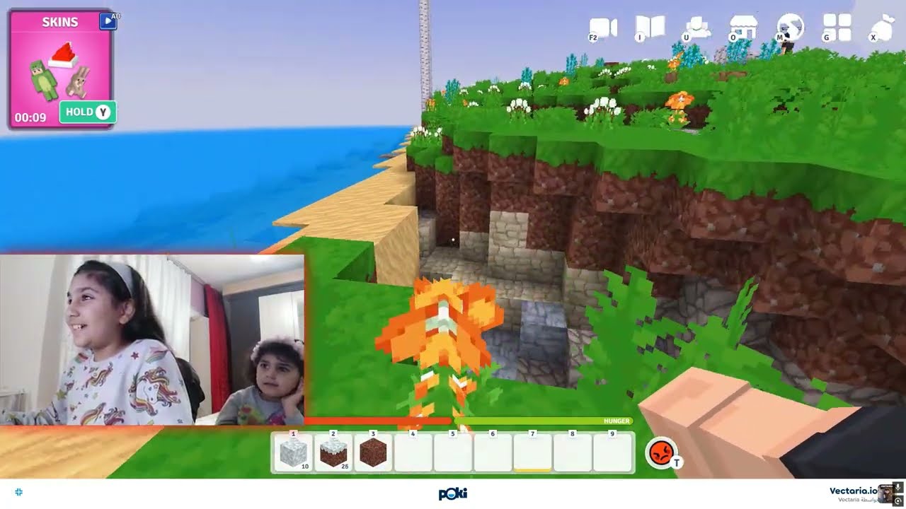 أول مره العب ماين كرافت  اسيل وسلين)|minecraft