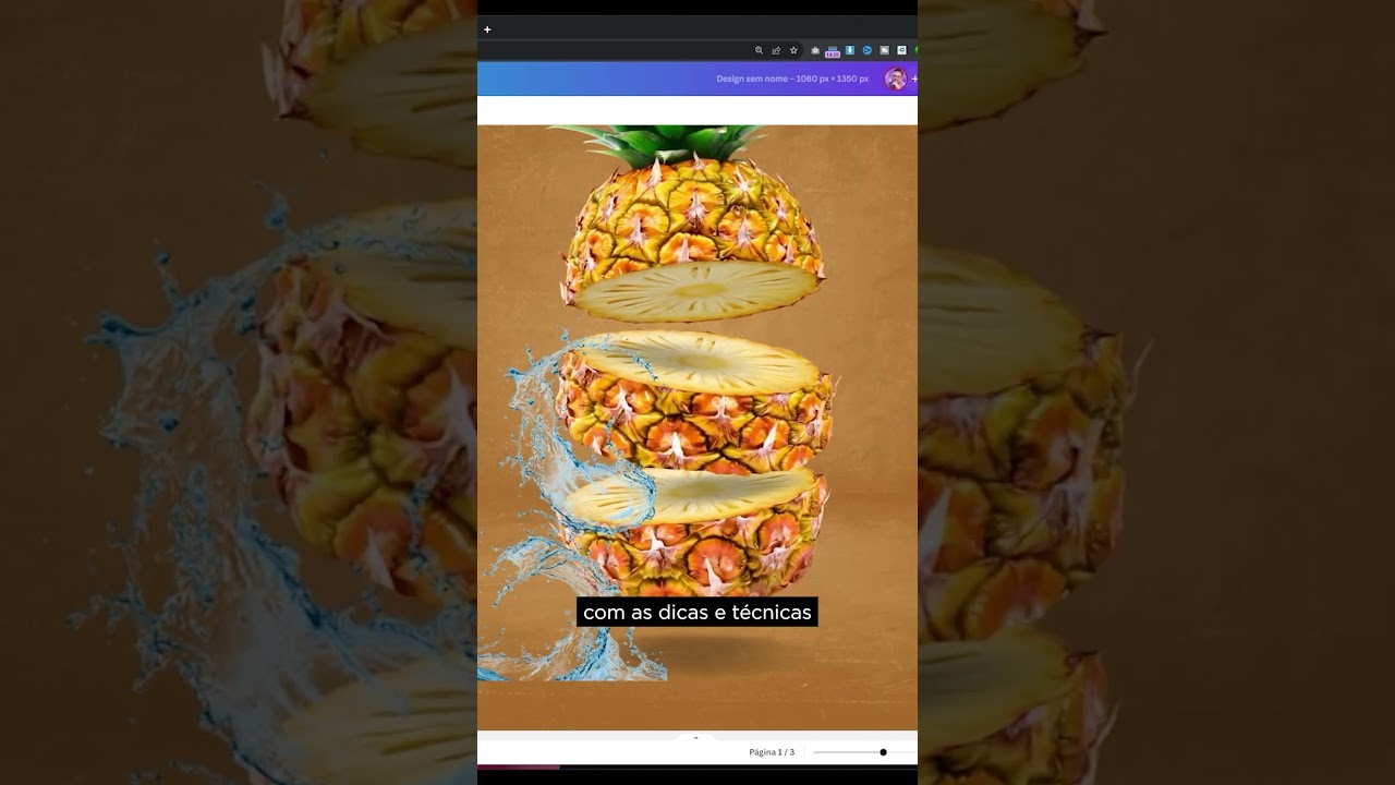Como Fazer Montagem com Abacaxi no Canva  #designdeconversao #flyerdesign #canva  #tutorial