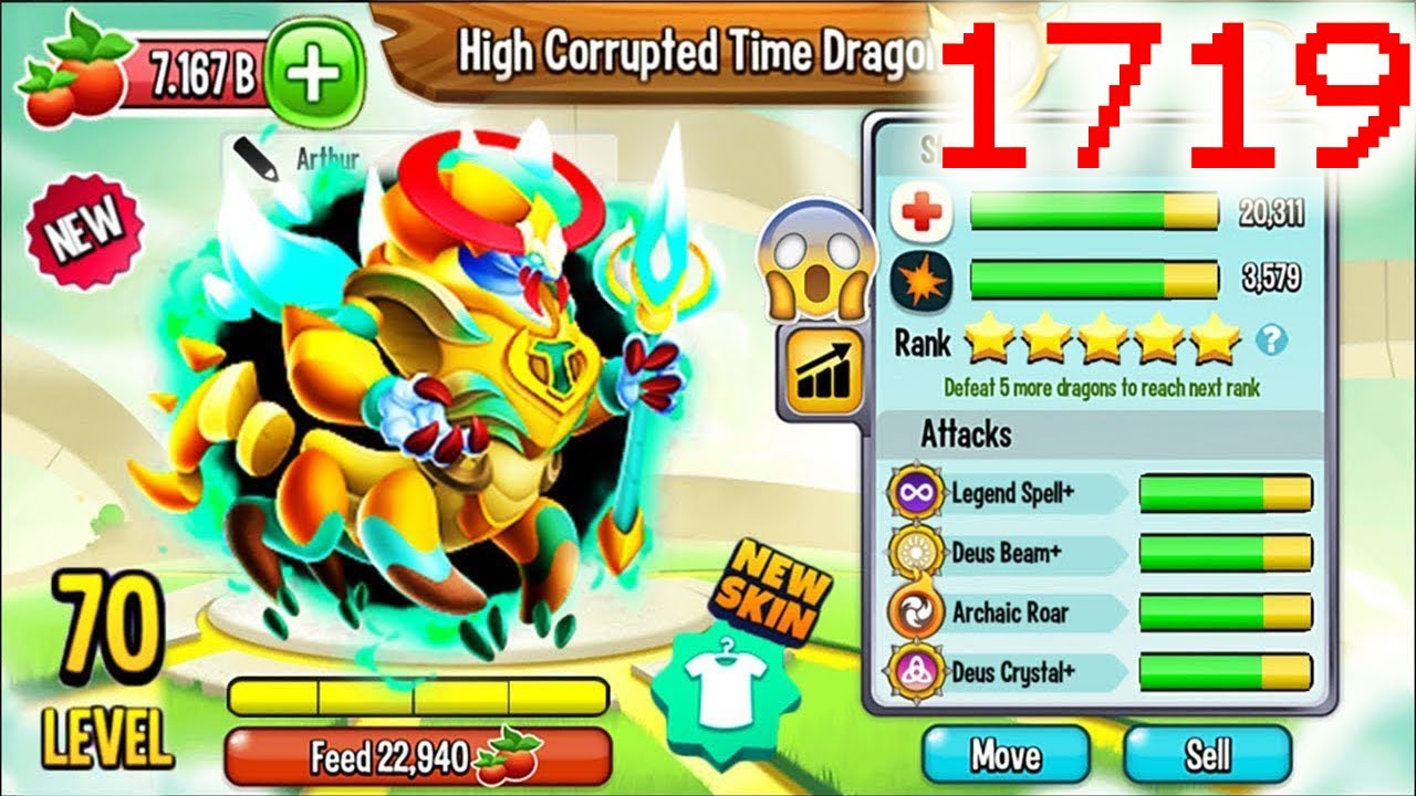 High Corrupted Time Dragon Titan Ma C&agrave; Rồng C&ograve;n Qu&aacute; Mạnh Nha Dragon City P1719