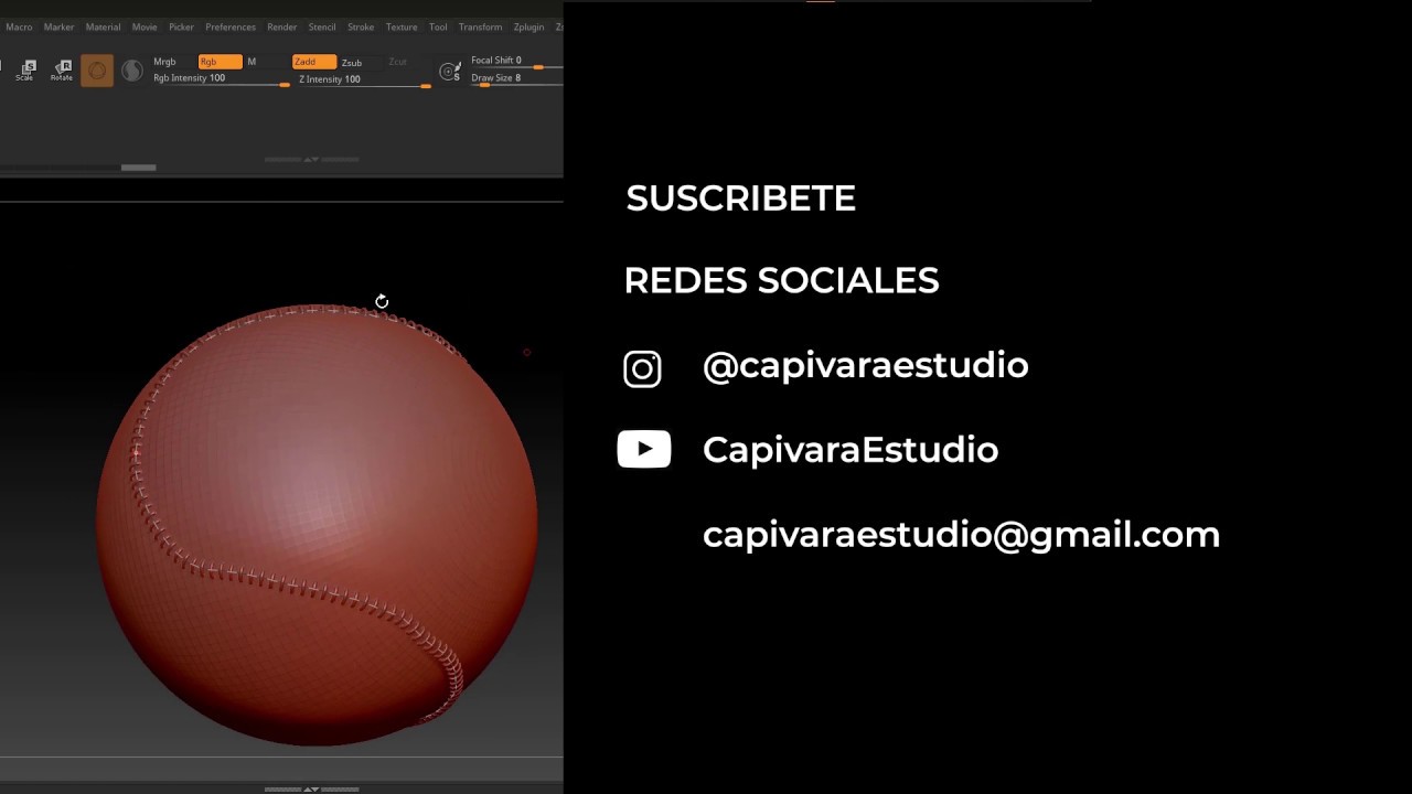Zbrush 2018 en 5 minutos (o casi) #6 - Aplicando costuras a cualquier malla